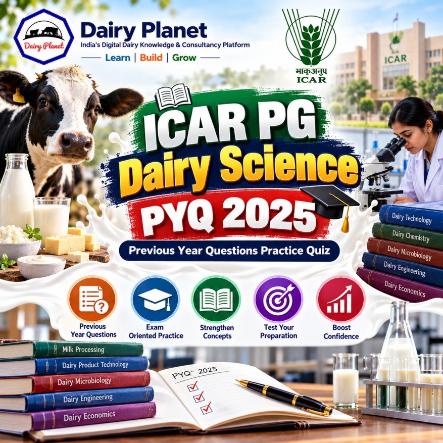 ICAR PG Dairy Science PYQ 2025